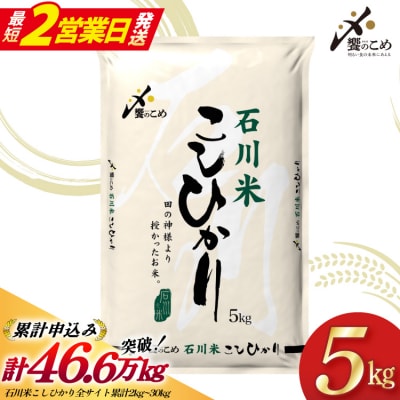 【最短2営業日発送】【令和7年】石川米 こしひかり 5kg  [38601197-sp]