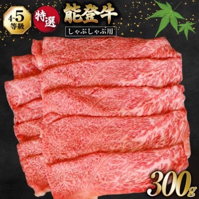 牛肉 能登牛 特選 (4～5等級) しゃぶしゃぶ用 300g 肩 もも肉 [38601302]