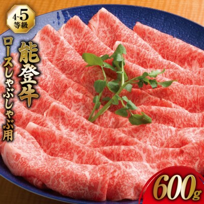牛肉 能登牛 ロース (4～5等級) しゃぶしゃぶ用 600g [38601306]