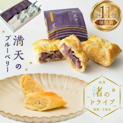 お菓子 個包装 渚のドライブ 6個 満天のブルーベリー 5個 計11個 [38601293]