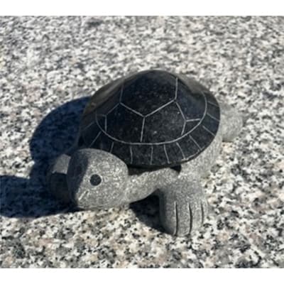黒御影石　亀の灰皿