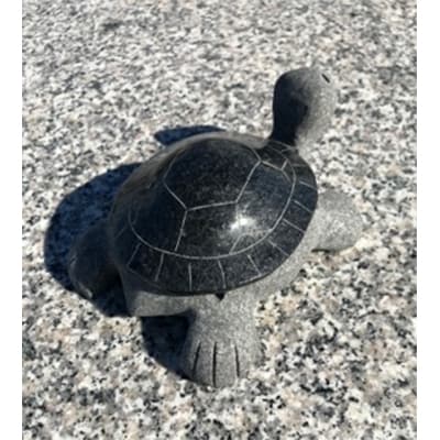 黒御影石　亀の灰皿