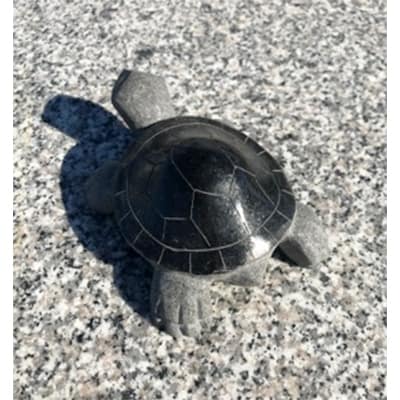 黒御影石　亀の置物