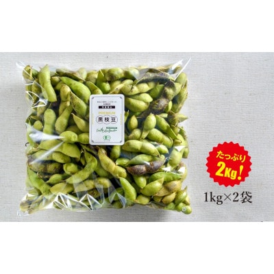 【先行受付】2025年10月発送★丹波篠山産　有機黒大豆枝豆　2kg(1kg×2袋)