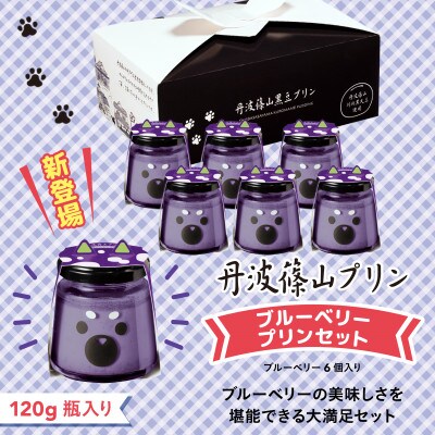ブルーベリープリン　ブルーベリーちゃん6個セット