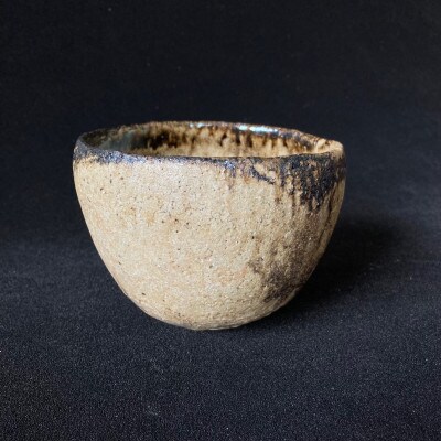 灰釉鉄刷毛茶碗