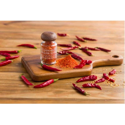 丹波篠山おいしいスパイス 3本セット(プレミアム一味唐辛子・ゆず一味唐辛子・にんにく一味唐辛子)