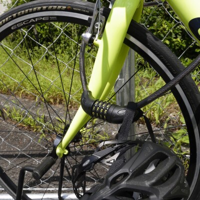 TAMBARの4桁ダイヤル式 350mm 自転車用ワイヤーロック(TAM05)