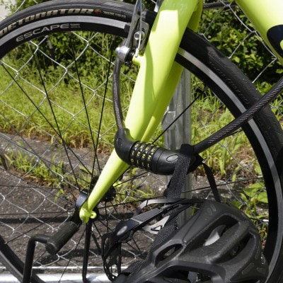 TAMBARの4桁ダイヤル式 700mm 自転車用ワイヤーロック(TAM06)