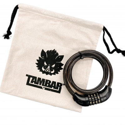 TAMBARの4桁ダイヤル式 1,000mm 自転車用ワイヤーロック(TAM07)