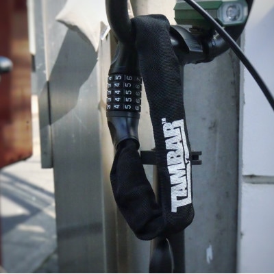 TAMBAR 5桁ダイヤル式 チェーン部350mm 自転車用チェーンロック ブラック(TAM12)