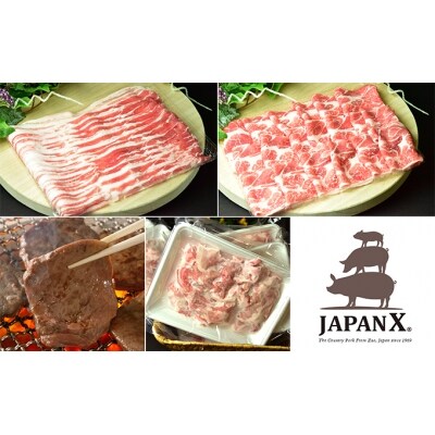 JAPAN X(バラ肩ロース小間)&特選厚り切牛タンセット1.7kg[No.5800-0121]
