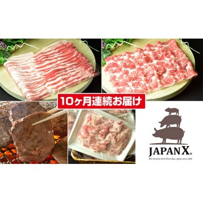 【10ヶ月定期便】JAPAN X&特選厚切り牛タンセット1.7kg[No.5800-0124]