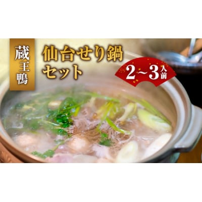 蔵王鴨 仙台せり鍋セット2～3人前　【04301-0121】