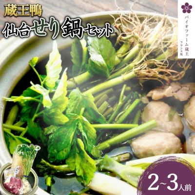 【先行予約】蔵王鴨 仙台せり鍋セット2～3人前　【04301-0121】