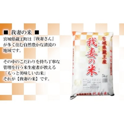 <令和7年産米>蔵王産　我妻の米(つや姫)　玄米5kg　【04301-0383】
