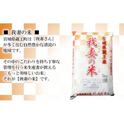 <令和7年産米>蔵王産　我妻の米(ひとめぼれ)　精米5kg　【04301-0384】