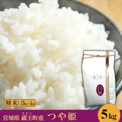 <令和7年産米>蔵王産　つや姫　精米5kg　【04301-0386】