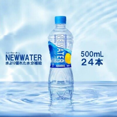 【2か月連続お届け】アクエリアスNEWATER　500ml PET×24本　【04301-0648】