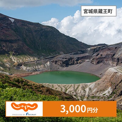【じゃらんふるさと納税クーポン】 宮城県蔵王町でつかえる3,000円 クーポン