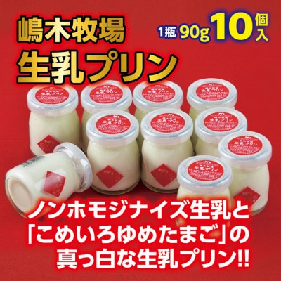 嶋木牧場生乳プリン 90g×10個