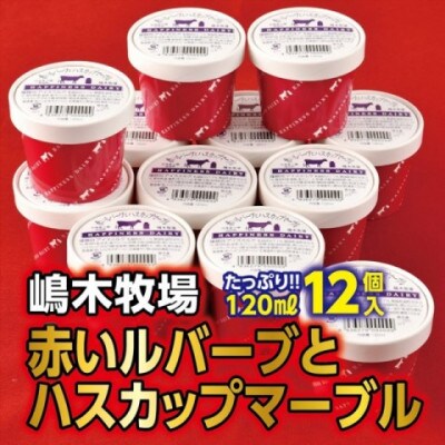 赤いルバーブとハスカップマーブル 120ml×12個