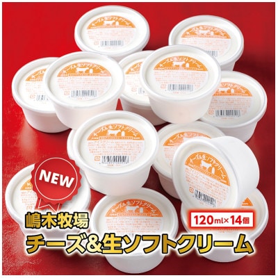 北海道 牧場のチーズ&生ソフトクリーム 14個 嶋木牧場 池田町