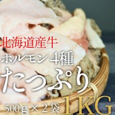 北海道産牛 ホルモン 胃4種ミックス 500g ×2袋　合計1kg | ふるさと納税のお礼品