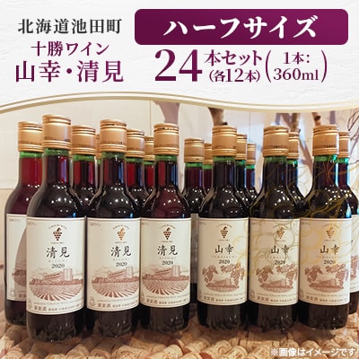 十勝ワイン ハーフサイズ　24本セット