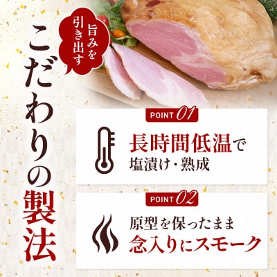 北海道 十勝骨付きハム3.8kg 国産 ハム 解体レシピ付き【B011-3】