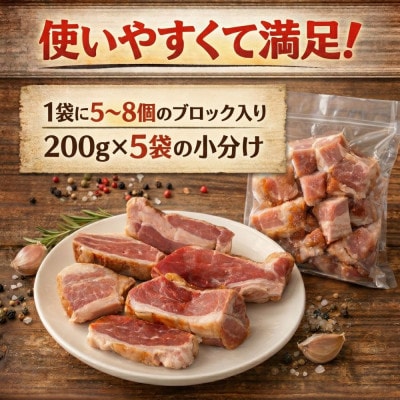 訳あり 北海道産 ベーコン切り落し 1kg(200g×5)小分け【A011-45】
