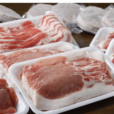 黒豚しゃぶしゃぶBセット3kg・ハンバーグ10個×150g 合計4.5kg 冷凍