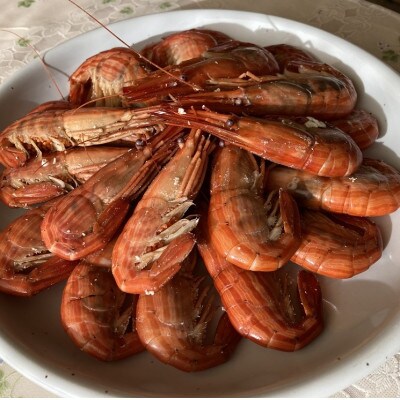 【冷凍】国産 北海縞海老(シマエビ) ボイル済み 500g(Mサイズ:33尾前後)