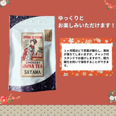 計40パック　チャック付スタンド袋入り 狭山茶ほうじ茶ティーバッグ「霞川 ほうじ茶」