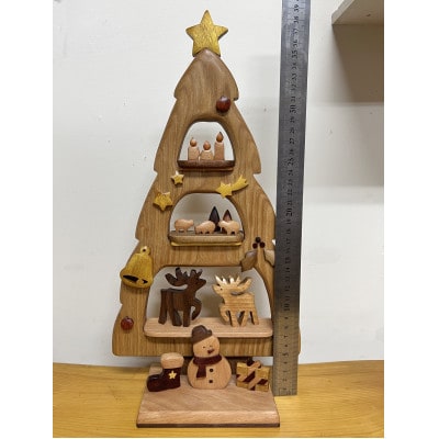 【インテリア】ウッディいるまの木製クリスマスツリー【ハンドメイド】