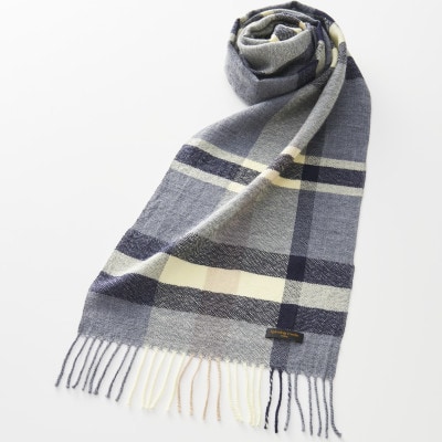 武州織技 ウールマフラー【ビッグチェック】