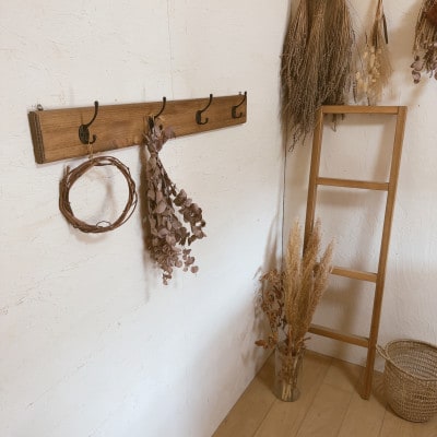 木製 4連 ウォールハンガー 壁掛け na222