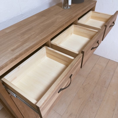 【完成品お届け】反り止め付きで安心 W120 リビングボード 収納 キャビネットna276