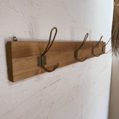 ヴィンテージ風 木製 ウォールハンガー 壁掛け フック服 コート掛け  na281