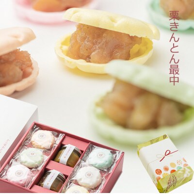 最中を栗きんとん餡で 栗あそび6個