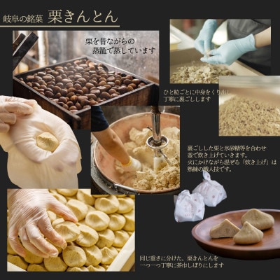 御歳暮ギフト 岐阜県産和栗の栗きんとん6個入　 栗専門店・良平堂の手作り和菓子(のし付き)