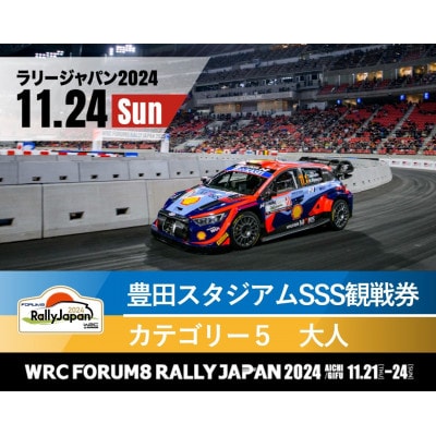 ラリージャパン【豊田スタジアムSSS観戦券カテゴリー5自由席/大人1名】11月24日(日)