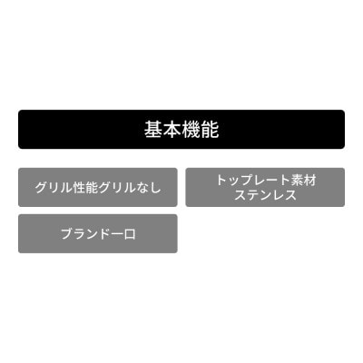 1口コンロ　ステンレストップ　都市ガス用　PA-E18S　