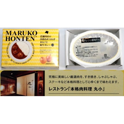 丸小本店 老舗肉屋の淡路島産の玉ねぎまるごと和牛カレー 2人前450g× 2個セット　レトルト