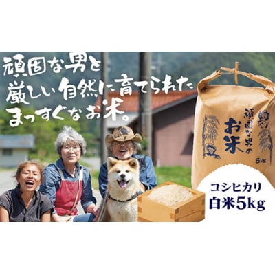 頑固な男のお米(コシヒカリ)白米5キログラム D366