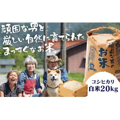 頑固な男のお米(コシヒカリ)白米20キログラム C097