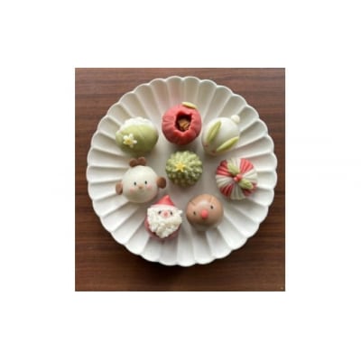 【定期便】可愛い練り切り菓子8個(春夏秋冬年4回) B086