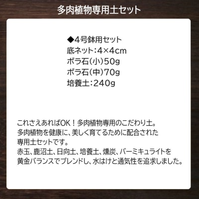 培養土　【植え替え土セット】　多肉植物の土 E102