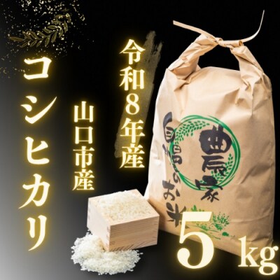 農家直送!山口市産新米「コシヒカリ」精米5キログラム D568