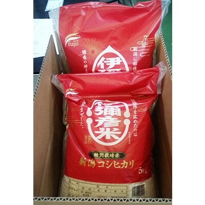 特別栽培米コシヒカリ「伊彌彦米」10kg(5kg×2袋)精米